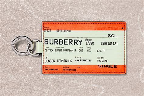 burberry train ticket keyring shop|Burberry’s Train Ticket.